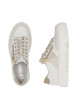 Thumbnail Tennis en cuir beiges à talon plateau avec des lacets et un zip latéral - Image 8