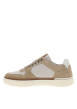 Thumbnail Tennis beiges et marron en cuir avec un talon plat et des lacets - Image 2
