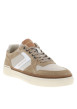 Thumbnail Tennis beiges et marron en cuir avec un talon plat et des lacets - Image 3