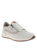 Thumbnail Baskets running blanches en cuir à talon plat avec des lacets et un zip latéral - Image 3