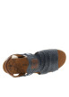 Thumbnail Nu-pieds bleu marine à semelle compensé bas et à bandes élastiquées - Image 4