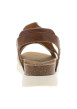 Thumbnail Nu-pieds beiges à semelle compensé bas et à bandes élastiquées - Image 6