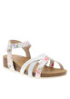 Thumbnail Nu-pieds blancs à semelle compensée bas et à boucle à ardillon - Image 3