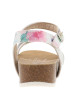 Thumbnail Nu-pieds blancs à semelle compensée bas et à boucle à ardillon - Image 6