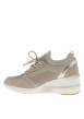 Thumbnail Sneakers beiges avec un talon semi-compensée et des lacets ronds - Image 2
