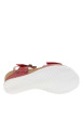 Thumbnail Nu-pieds en cuir rouge à semelle compensé et à bandes auto-agrippantes - Image 5