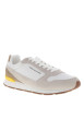Thumbnail Baskets blanches et beiges en cuir avec un talon plat et des lacets - Image 3
