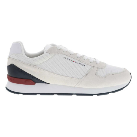 Baskets running blanches en cuir avec un talon...
