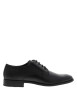 Thumbnail Derbies noires en cuir avec un talon décroché bas et des lacets