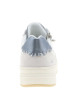 Thumbnail Sneakers blanches à talon plat avec une fermeture à lacets et un zip vertical - Image 6