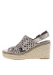 Thumbnail Nu-pieds bronze à talon compensé haut avec une boucle à ardillon - Image 2