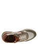 Thumbnail Baskets running en cuir kaki à talon plat avec des lacets écrus - Image 4