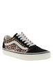 Thumbnail Baskets léopard en cuir avec un talon plat et des lacets blancs - Image 3
