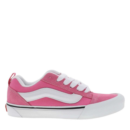 Baskets roses en cuir avec un talon plat et des...