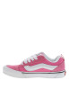 Thumbnail Baskets roses en cuir avec un talon plat et des lacets blancs - Image 2