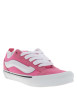 Thumbnail Baskets roses en cuir avec un talon plat et des lacets blancs - Image 3