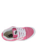 Thumbnail Baskets roses en cuir avec un talon plat et des lacets blancs - Image 4
