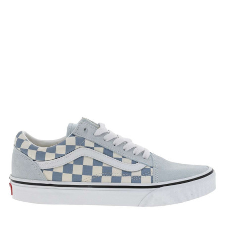 Baskets bleu ciel en cuir avec un talon plat et...
