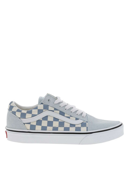 Baskets bleu ciel en cuir avec un talon plat et...