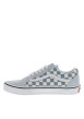 Thumbnail Baskets bleu ciel en cuir avec un talon plat et des lacets blancs - Image 2