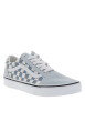 Thumbnail Baskets bleu ciel en cuir avec un talon plat et des lacets blancs - Image 3