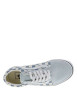 Thumbnail Baskets bleu ciel en cuir avec un talon plat et des lacets blancs - Image 4