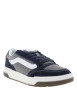 Thumbnail Baskets bleu marine en cuir avec un talon plat et des lacets - Image 3
