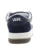 Thumbnail Baskets bleu marine en cuir avec un talon plat et des lacets - Image 6