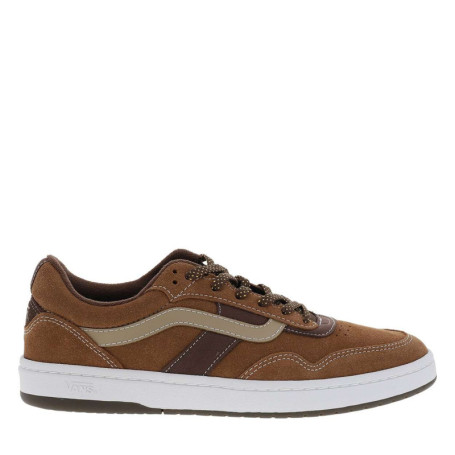 Baskets marron en cuir avec un talon plat et...