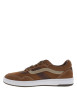Thumbnail Baskets marron en cuir avec un talon plat et des lacets tressés jaune et marron - Image 2