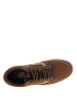 Thumbnail Baskets marron en cuir avec un talon plat et des lacets tressés jaune et marron - Image 4