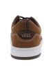 Thumbnail Baskets marron en cuir avec un talon plat et des lacets tressés jaune et marron - Image 6