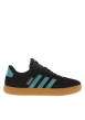 Thumbnail Tennis en cuir noires avec un talon plat et fermeture à lacets