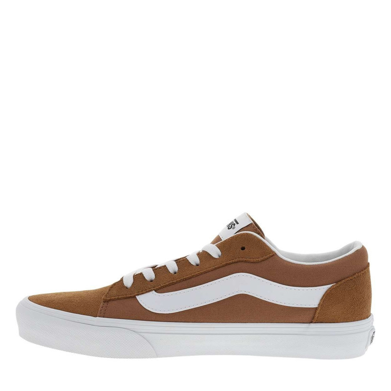 Vans - Baskets Beiges En Cuir Beiges Avec Un Talon Plat Et Des Lacets - Beige Vans - Baskets Beiges En Cuir Beiges Avec Un Talon Plat Et Des Lacets - Beige
