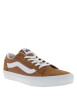 Thumbnail Baskets beiges en cuir beiges avec un talon plat et des lacets - Image 3