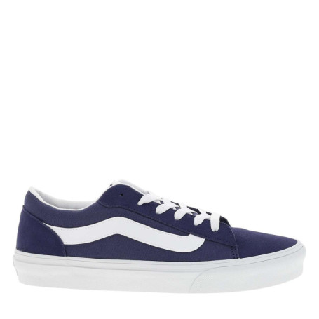 Baskets skate en cuir bleu marine à semelle...