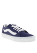 Thumbnail Baskets skate en cuir bleu marine à semelle plate avec des lacets plats - Image 3