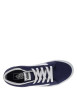 Thumbnail Baskets skate en cuir bleu marine à semelle plate avec des lacets plats - Image 4