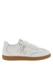 Thumbnail Tennis blanches à talon plat avec le logo de la marque cousu sur les côtés