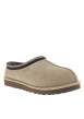Thumbnail Mules en cuir sable à talon plat avec le col brodé blanche et verte - Image 3