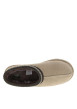 Thumbnail Mules en cuir sable à talon plat avec le col brodé blanche et verte - Image 4