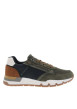 Thumbnail Baskets running kaki à semelle plate avec des lacets et un zip latéral
