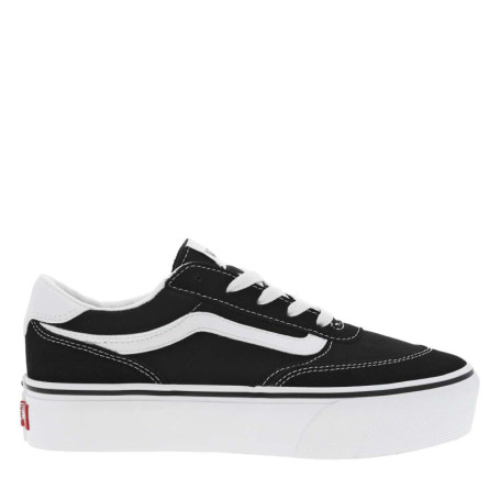 Baskets skate en cuir noires et blanches avec...