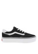 Thumbnail Baskets skate en cuir noires et blanches avec une semelle à plateau
