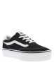 Thumbnail Baskets skate en cuir noires et blanches avec une semelle à plateau - Image 3