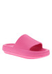 Thumbnail Mules fuchsia à semelle plate avec un logo à l'intérieur et une matière texturée - Image 3
