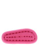 Thumbnail Mules fuchsia à semelle plate avec un logo à l'intérieur et une matière texturée - Image 5