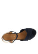Thumbnail Nu-pieds bleu marine à semelle compensé haut et à boucle à ardillon - Image 4