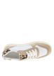 Thumbnail Sneakers blanches à talon plat avec des lacets et des motifs léopard - Image 4