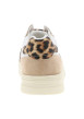 Thumbnail Sneakers blanches à talon plat avec des lacets et des motifs léopard - Image 6